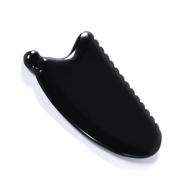 Gua Sha Facial Tools Gua Sha Stone Obsidian Gua Sha Face Stone Massager Gua Sha Facial Tool for Face Double Chin & Jawline, Face Stones Self-Skin Care Face Stone Gua Sha for Women Guasha Stone Black