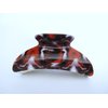 Generic Red black brown white marbled hair claw clip