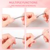 BOMOQING 2PCS Cuticle Pusher and 60 Nail Sand Polishing Tablets,Cuticle Pusher Tool Lottery Ticket Scratcher Tool,Under Nail Cleaner Tool Nail Remover Kit Toenail Scraper Cleaner Replaceable Sandpaper