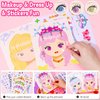 4-in-1 Dress Up Game Set Princess Fantasy Makeup, Pretty Pretty Princess Game, Girls Toy Kit with Diamond Painting & Princess Dress Up Set, DIY Paper Makeup Arts and Crafts for Kids 4-6
