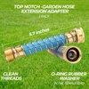 Fevone Garden Hose Extension 5.7" Hose Extender, Hose Protector with Coil Spring, 3/4" Solid Brass Fittings, Kink Free/No Leak, 2 Pack