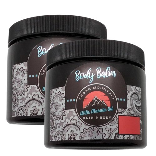 Cedar Mountain Coconut Cream Cupcake Scented Body Balm with Marula Oil, 16 Oz (2 Pack)