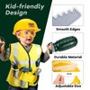Popsunny Toddler Tool Set, Construction Worker Costume for Kids 3 4 5 6, Boys Girls Pretend Play Toys with Construction Vest, Hat & Adjustable Tool Belt