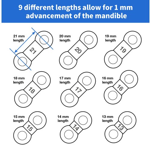 20PCS Replacement Elastic Straps for Meyson EMA Application (Blue, 16 mm)