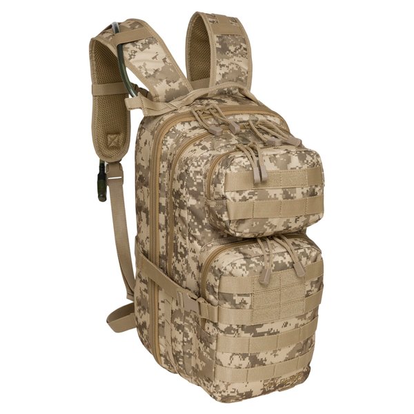Surge Tactical Hydration Pack by Fieldline | Military Backpack with MOLLE System | Survival Bug Out Bag | 22L Storage Capacity + 3L Reservoir (Digital Sand) (Digital Sand)