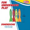 Wahu Dash Divers Pool Diving Toy Set with 5" Diving Sticks Marked with Points, 4-Piece Underwater Diving Torpedoes Set for Kids Ages 5+, Glides up to 20'