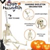 DINESIL 6 Packs Posable Halloween Skeleton Decorations, 16" Full Body Halloween Plastic Skeleton with Movable Joints for Halloween Haunted House Props Spooky Scene Party Decorations