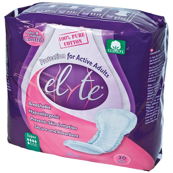 ELYTE Incontinence Pads Super, 30 CT