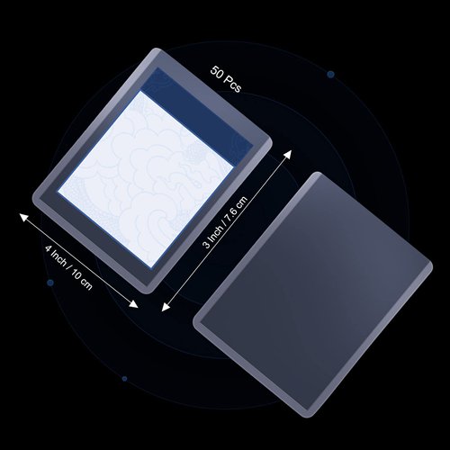 100 Pieces Baseball Card Holder Sleeve Plastic Hard Card Sleeve Plastic Card Protector Holder for Baseball Card, Football Card, Sport, 3 x 4 Inch (Clear)