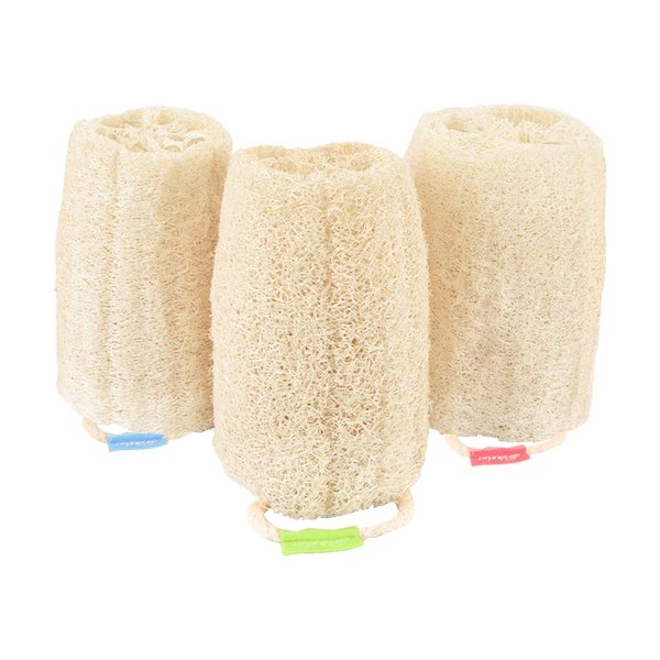 3 Pack Farm natural organic loofah sponge Skin cleansing skin exfoliation Bathing and Back caring spa body shower Puff Scrubber Lofa Loofa Luffa Loffa Daily skin care