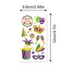 Konsait Mardi Gras Tattoos - 10 Sheets Glitter Mardi Gras Temporary Tattoos for kids Adults, Purple and Green Mardi Gras Makeup Tattoos, Assorted Style Mardi Gras Party Favors Mardi Gras Accessories