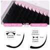 Qeelasee Ellipse Eyelash Extension 0.15 C Curl 8mm Flat Eyelashes False Mink Individual Eyelash Extension Professional Salon Used Black Mink False Lashes Mink Lashes Extensions