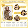 GIFTINBOX Leopard Costume Kids, Zip-Up Hooded Onesie Girls Costume, Cat Costume for Girls Dress Up, Halloween Animal Costumes for Kids 5 6 7 8 9 10 11