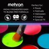 Mehron Makeup Paradise FX Neon UV Glow 8 Color Palette | Magnetic Refillable Special Effects Paint Palette | Professional Water Activated Paint for Raves, Costumes, SFX, Halloween, & Cosplay