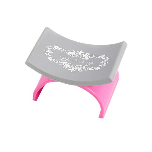 Ownsig Nail Arm Rest, U Shape Silicone Manicure Hand Pillow Pad, Nail Art Mat Holder, Nail Tool Equipment, Nail Art Accessories Rose Red