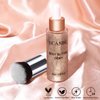 UCANBE Face Body Glitter Liquid Highlighter Illuminator Dewy Drops with Makeup Brush, Makeup Sparkle Shine Luminizer Enhancer Skin Body Shimmer Oil Tint 50ml/1.69oz (03 Rose Gold, Standard)