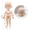 niannyyhouse DOD 13cm Doll Action Figures Body Suitable for 1/12 BJD Dolls Head Dress Up (Normal White-Standard Package B)