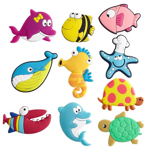 Cartoon Ocean Fridge Magnets for Toddlers 1-12, Magnetic Sea Animals Learning Toy for Magnets for Whiteboard