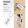 Uniclife 20 Pieces Key Tags 2 Inch Plastic Key Chain Tags with Ruled Blank Paper Labels Transparent Covers and Split Rings Sturdy Item Identifiers, White