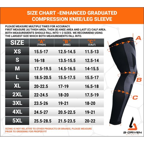 Full Leg Compression Sleeve For Men Women - Medical Leg Sleeve For Support - Blood Clot Prevention, Blood Circulation, Swelling Reduction, Restless Leg Syndrome, Varicose Veins, Pain Relief