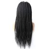 Hand-Lace Braided Swiss Lace Front Box Braided Wigs with Natural Baby Hair for Black Women Long Box Braids With Special Shape Of The Top Premium Fiber Lightweight Japan-made Cornrow Twist Braids Wigs FACE MIRACLE (18'' Inches, #1B Black)