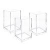 Newkita 3 Pack Clear Acrylic Cosmetic Pencil Pen Holder Cup, Clear Makeup Brush Holder, Desk Acrylic Brushes Storage