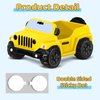 Jeep for Rubber Ducks, 3.5 Inch Jeep Toy Match Most 2 in Rubber Ducks, Jeep Toy for Jeep Dashboard Decorations Accessory Jeep Duck Collection Valentines Birthday Gifts(Yellow )