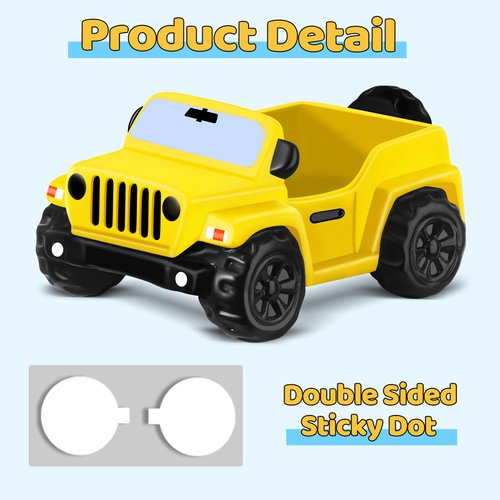 Jeep for Rubber Ducks, 3.5 Inch Jeep Toy Match Most 2 in Rubber Ducks, Jeep Toy for Jeep Dashboard Decorations Accessory Jeep Duck Collection Valentines Birthday Gifts(Yellow )