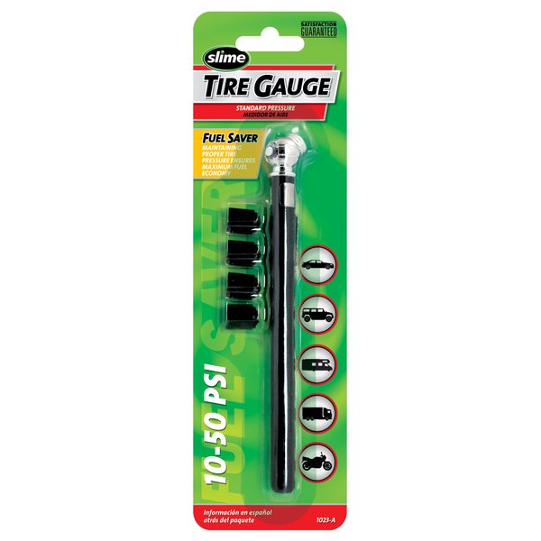 Slime 1023-A Pencil Tire Gauge, 10-50 PSI