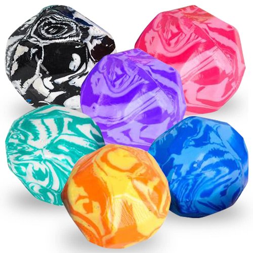ArtCreativity Rock High Bounce Balls, Set of 6 Bouncing Balls for Kids, Outdoor Toys for Encouraging Active Play, Party Favors and Pinata Stuffers for Boys and Girls