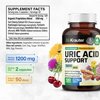 BIO KRAUTER Uric Acid Support Capsules - Kidney Health Supplement w/Tart Cherry 10:1 Extract - Milk Thistle & Turmeric Extract - Uric Acid & Joint Support Capsules - 100 Vegan Caps