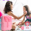 Kids Vanity Set for Little Girls Aged 4-9 Years Old, Toddler Vanity Set with Mirror and Stool Girls Vanity Princess Toys Birthday Gift