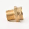 GESHATEN 1/2” G Thread (BSP) Female to 1/2” NPT Male Connector, Brass BSP to NPT Adapter 1/2 Inch, Industrial Metal Brass G Thread to Pipe Fittings Connect (2 Pack)