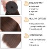 Raivide Hair Brown Bundles Color 4 Straight Human Hair Bundles Brazilian Virgin Hair 16 18 20 Inch Dark Brown Straight Bundles Human Hair Color #4 Bundles Hair Weave