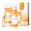 Skin Care Set ,Vitamin C Facial Serum Care Set ,Skin Care Routine Kit -Cleanser, Face Serum, Face Cream,Toner, Eye Cream,Anti- Aging Skin Care Sets & Kits,Women Gift Sets (SetD)