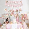 Rngmsi Fairy First Birthday Decorations - Fairy Birthday Party Decorations for Girls Fairy Happy Birthday Banners Mushroom Fairy Hanging Swirls Decor Flower Fairy Birthday Party Decorations Supplies