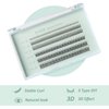 False Eyelashes Individual Lashes 240 Clusters Lashes 3 Types Natural Eyelash Extension Kit DIY 0.07mm Thickness 6-11mm Fishtail Lash ＆ A Type ＆Bottom Lashes for Make Up Salon