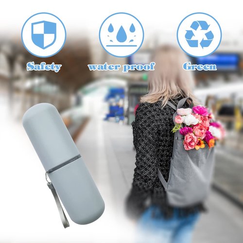 HEIPINIUYE Travel Toothbrush Holder, Toothbrush and Toothpaste Travel Case Portable Toothbrush Holder with Cover for Traveling Bathroom Business Camping School