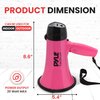 PYLE-PRO Portable Megaphone Speaker Siren Bullhorn - Compact and Battery Operated with 20 Watt Power, Microphone, 2 Modes, PA Sound and Foldable Handle for Cheerleading and Police Use PMP24PK (Pink)