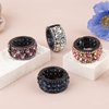 AUEAR, 4 Pack Rhinestone Hair Ponytail Holder Crystal Ponytail Hair Cuff Elastic Hair Tie Hair Band for Women Girls (Style D)