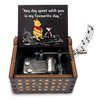 Cute Bear Best Friend Wood Music Box Gifts for Women, Friendship BBF Daughter Gifts for Christmas Birthday, Any Day Spent with You is My Favourite Day.
