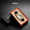 CIGARLOONG Cigar Cutter Stainless Steel Bronze Engraved Double Cut Blade (Color:Gold1)
