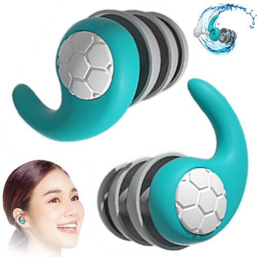 Haikole Ear Plugs for Sleeping Noise Cancelling Silicone Ear Plugs for Swimming,Soft Waterproof Ear Plugs for Sleeping,Quiet Studying, Ear Plugs, Sleeping Noise,Recommended for 12 Years Olds up