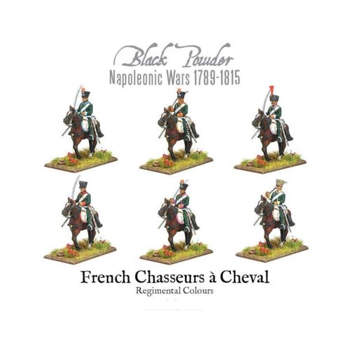 Black Powder Napoleonic Wars French Chasseurs a Cheval Figures 1:56 Military Wargaming Plastic Model Kit WGN-FR-12