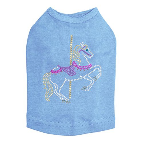 Carousel Horse - Dog Shirt, XS Blue