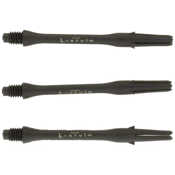 LSTYLE Dart Shafts: Carbon Fiber - 2BA Thread - for Soft Tip and Steel Tip Darts - Size 370 (Extra Long)