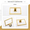 Hand Towel Holder Brushed Gold, Angle Simple SUS304 Stainless Steel Square Towel Ring, Bathroom Towel Hanger for Wall, 7.09-Inch