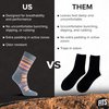 FITS Medium Hiker Crew Sock for Men and Women, Merino Wool, Cushion, Breathable, Odor Resistant, Lightweight Hiking Sock, Brown, Medium