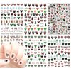 Christmas Nail Art Stickers 6 Sheets Christmas Nail Stickers 3D Self Adhesive Nail Design Winter Xmas Cute Cartoon Nail Decals for Women Girls Christmas Nail Decoration Xmas Nail Stickers