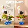 DAHONPA Astronaut and Dragon Micro Building Blocks Set (1888PCS), Space Toys with Balloons, Gift for Adults and Kids